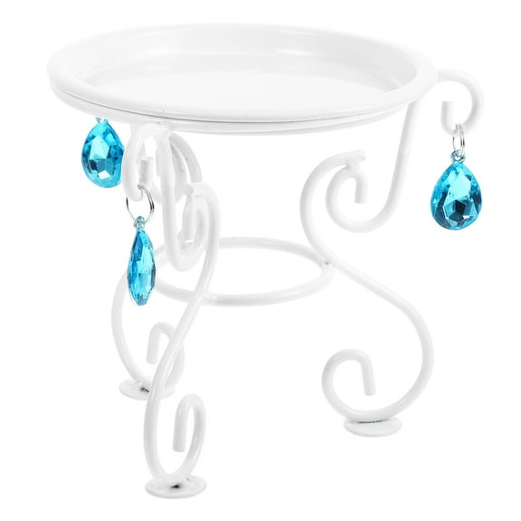 SEWCHICS 1Pcs White Metal Planter Stands for Indoor Plants in Floor Standing Design