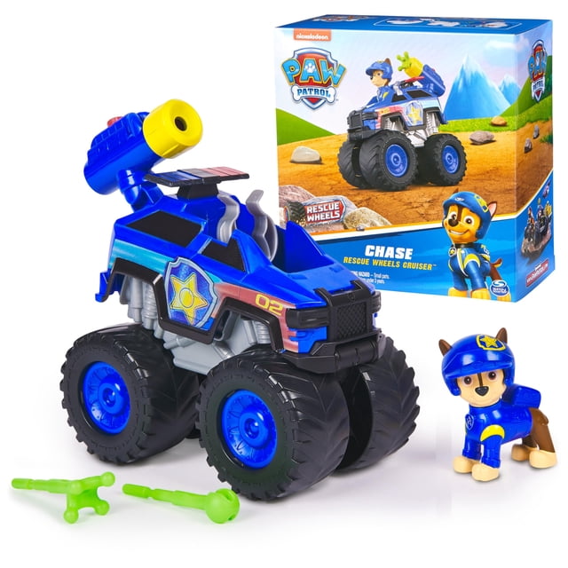 Camión de juguete Paw Patrol Rescue Wheels Chase's Cruiser con figura