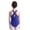 Blue, variant on iiniim Girls Sleeveless Mesh Splice Criss Cross Back Ballet Dance Leotard Bodysuit