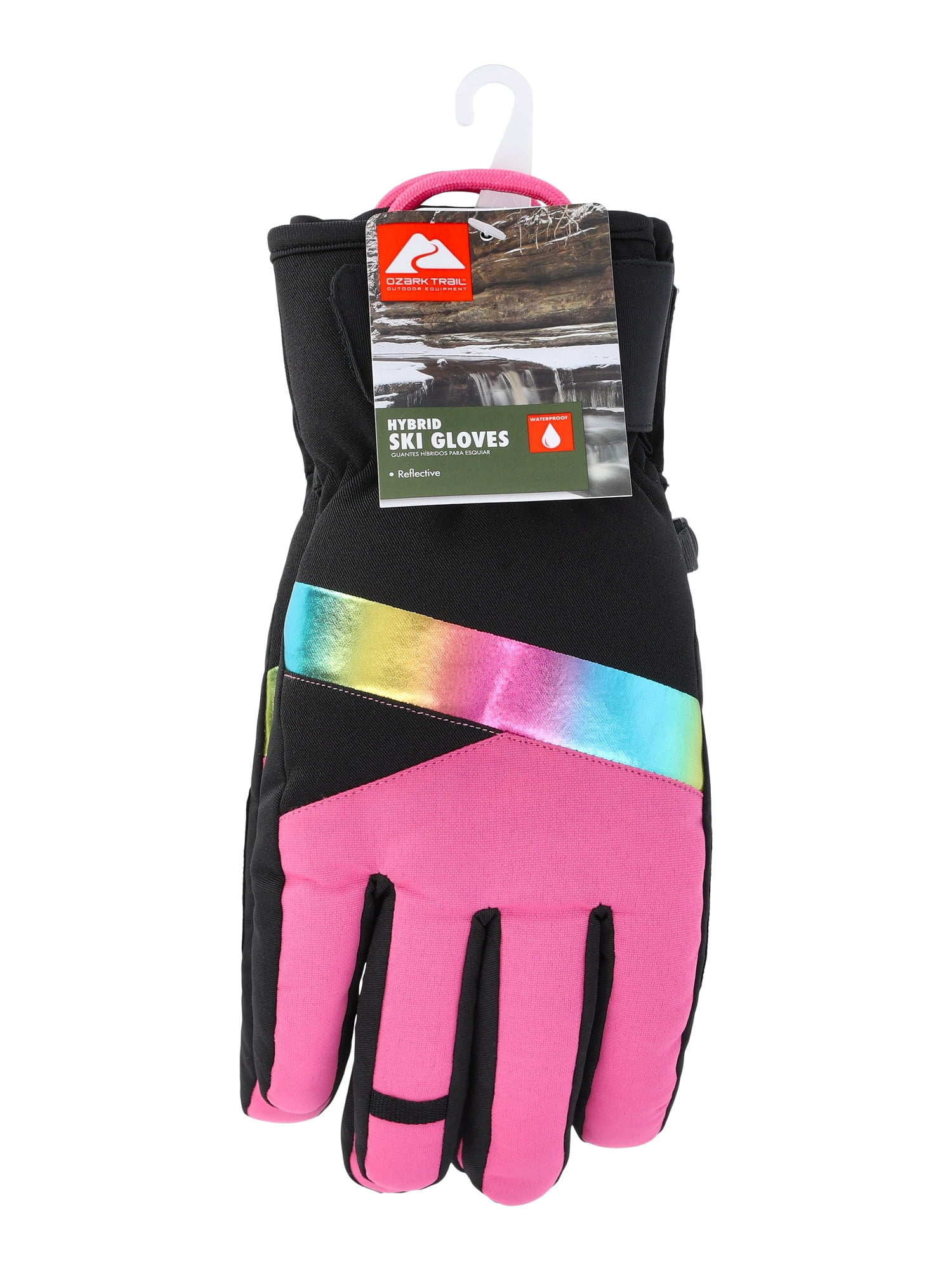 Ozark Trail Girls Hybrid Ski Gloves, Sizes S-XL