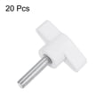 thumbnail image 3 of Uxcell 20 Pieces Wing Knobs M6 x 40mm Tee Stud Knob Thumb Screw Hand Clamping Handle White, 3 of 6
