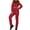 Wine red, variant on LANGWYQU Long Sleeved Winter Fashion Hooded Zipper Snowsuit One Piece Jumpsuit