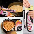 thumbnail image 5 of Yayeee Oven Mitts and Pot Holder Set of 2 Heat Resistant Kitchen Gloves Baking Hot Pad, Swirling Circles, 5 of 5