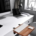 thumbnail image 6 of CarpNettore Desk Extender Tray Foldable Multifunctional Men Women Portable Keyboard Tray Walnut Color, 6 of 9