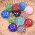 thumbnail image 3 of U8MO 1pcs 26mm Flat Round Handmade Lampwork Glass Crystal Loose Beads Jewelry Making-Light Purple, 3 of 9