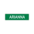 thumbnail image 1 of Arianna Girls Children Name Letter Printed Indoor Outdoor Unique Wall Novelty Plaque Decoration Label Aluminum Metal Sign 4"x18", 1 of 1