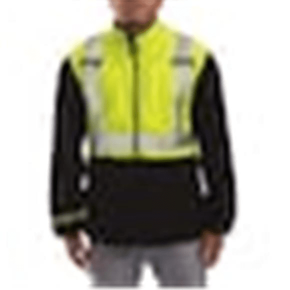 Tingley High Visibility Fleece Jacket Mens ANSI Class 2 Safety Workwear Reflective Green Yellow L