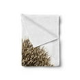 thumbnail image 2 of Hedgehog Soft Flannel Fleece Throw Blanket, Small Mammal with Spiked Hair on Its Back and Sides Wildlife Photography, Cozy Plush for Indoor and Outdoor Use, 50" x 60", Cocoa Brown, by Ambesonne, 2 of 5