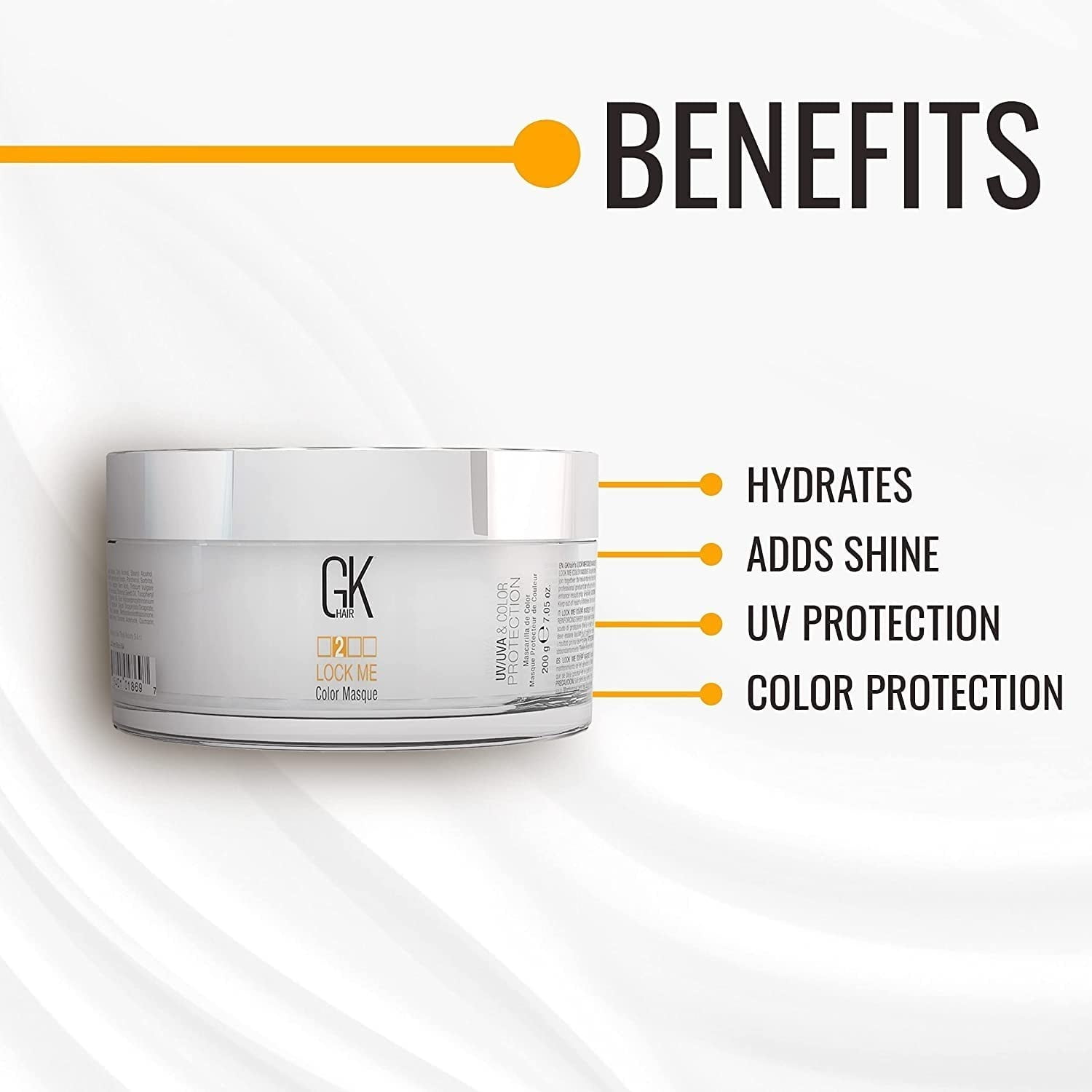 Global Keratin GKhair Lock Me Color Masque Deep Conditioner (200 g/ 7.05 fl. oz) | Hair Protection Against Dull/Damaged & Weak Hair - For Color Protection