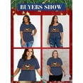 thumbnail image 6 of Anbech Merry Christmas Plus Size Shirts for Women Oversized T-Shirt Graphic Chrsitmas Tees Short Sleeve, 6 of 10