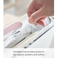 thumbnail image 4 of Yamazaki Home Nail Polish Organizer, White, Plastic, Lid, 4 of 7