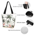 thumbnail image 4 of Pofeuu Flamingo Palm Trees Print Women Fashion Shoulder Handbags Top Handle Satchel Bags Tote Shoulder Shopping Bag Stylish Canvas Tote Bag, 4 of 6
