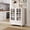 White, variant on Black Minimalist Wooden Buffet Cabinet Double Glass Doors Storage Drawer Sideboard