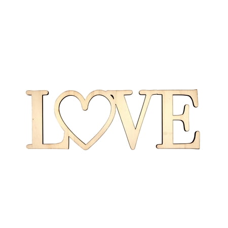 Hello Hobby 7" Wood Word, Love
