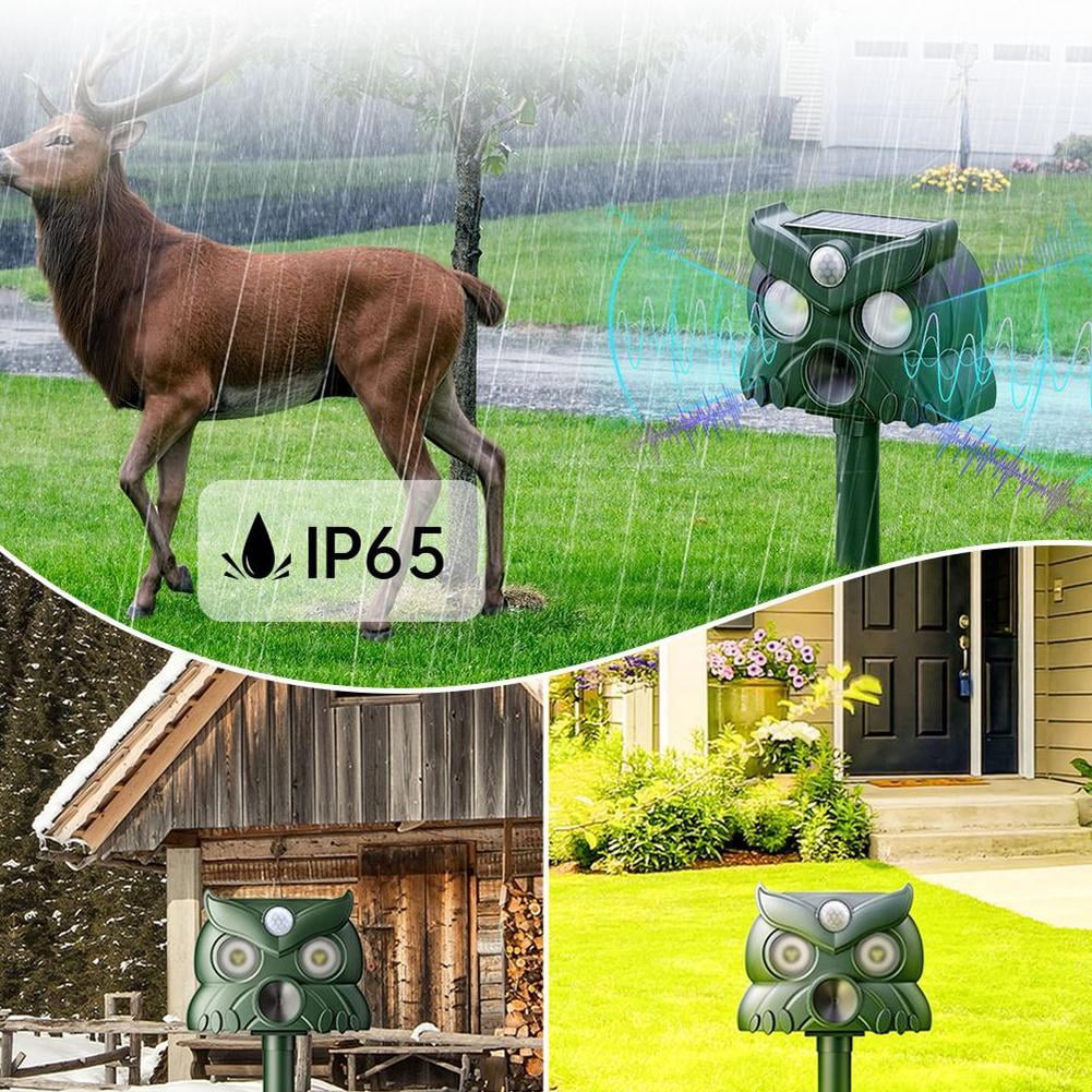 Ultrasonic Animal Repeller,Solar Pest Animal Repellent Outdoor,Squirrel Repellent,Animal Deter Devices Outdoor