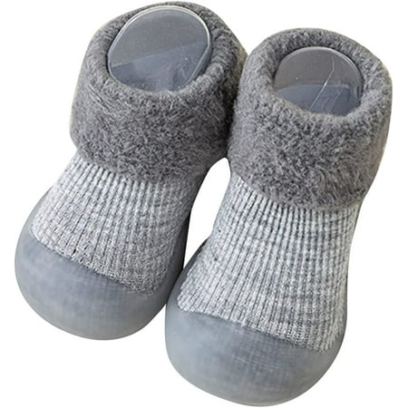 

QWZNDZGR Toddler Ankle Socks Baby Socks Anti Skid Rubber Soft Sole Slippers Non-Slip Rubber Sole Shoes for Girls Boys