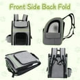 thumbnail image 6 of Pet Carrier Backpack for Cats Puppy Small Dogs Up to 17 Lbs, Folding Expandable Breathable Cat Backpack for Travel  Camping Outdoor, 6 of 7
