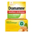 Dramamine NonDrowsy, Motion Sickness Relief, Made with Natural Ginger