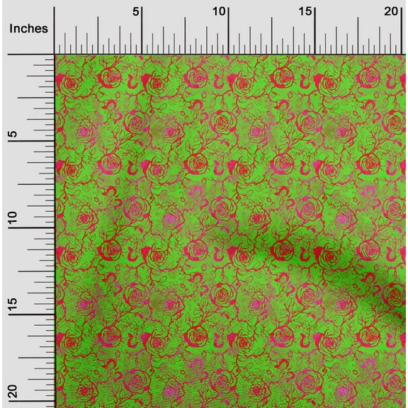oneOone Polyester Lycra Green Fabric Batik Sewing Fabric By The Yard Printed Diy Clothing Sewing Supplies 56 Inch Wide - MW