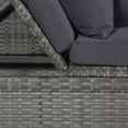 thumbnail image 4 of vidaXL Garden Bed Grey 200x60 cm Poly Rattan, 4 of 5