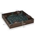 thumbnail image 3 of Kids Outdoor Sandbox with Cover Garden Bed, Easy Assembly Children's Play Station for Backyard, Brown, 48.5" x 48.5" x 8.25", 3 of 5