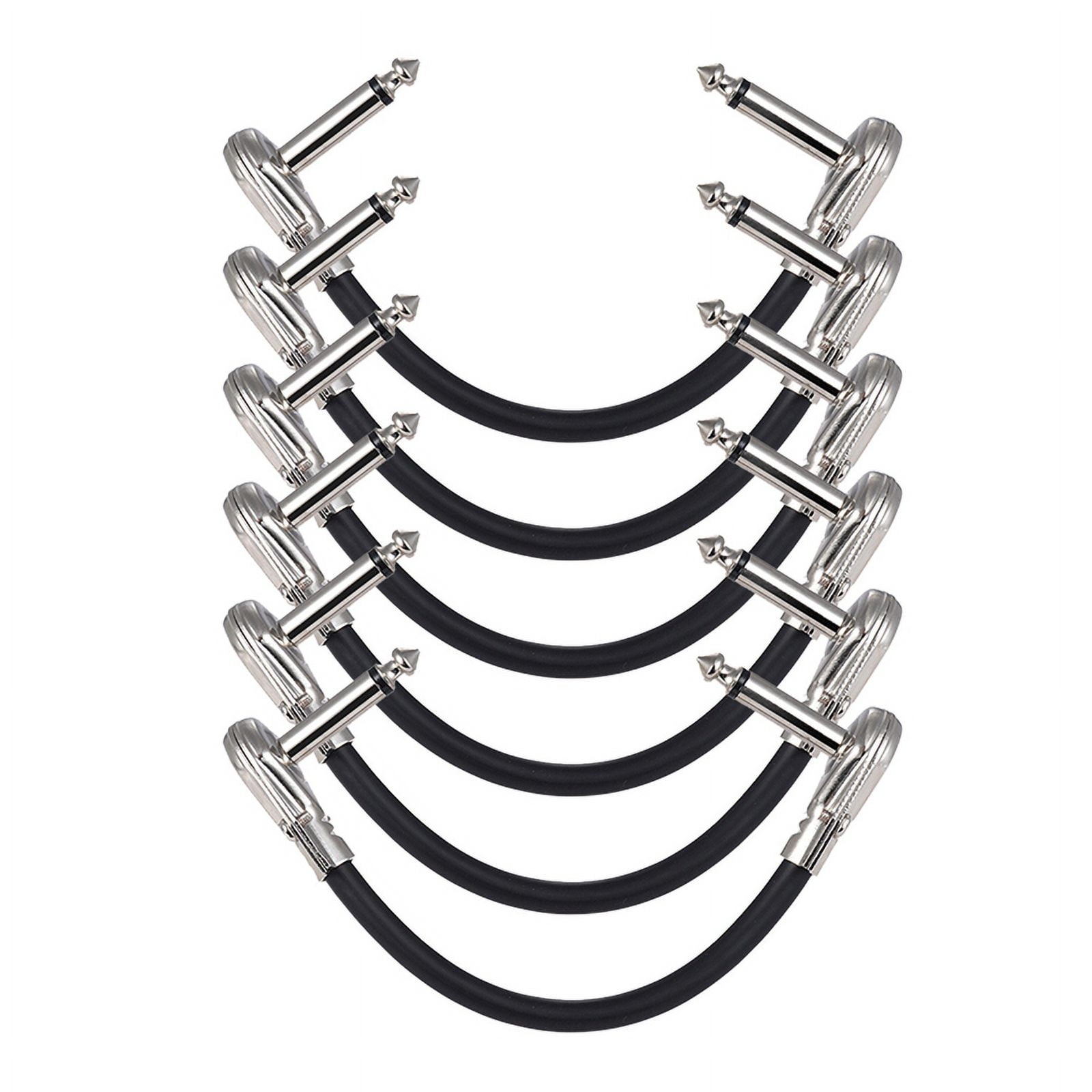 6-Pack 12Inch Guitar Patch Cables, Acoustic Instrument Guitar Cables, Duckhead Effect Cab C1924