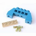 thumbnail image 2 of 5 Pcs  wire connector, brass construction, copper screw terminals, and plastic housing base., 2 of 7