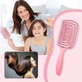 thumbnail image 2 of Cepillos de pelo curvados con ventilación para mujer. Cepillo desenredante antiencrespamiento para pelo largo, grueso y rizado. Cepillo desenredante de secado rápido para pelo mojado, 2 of 6
