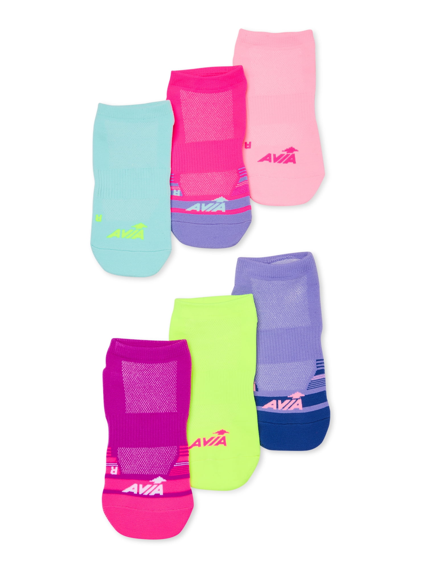 Avia Avia Women’s Pro Tech Lightweight No Show Socks, 6 Pack