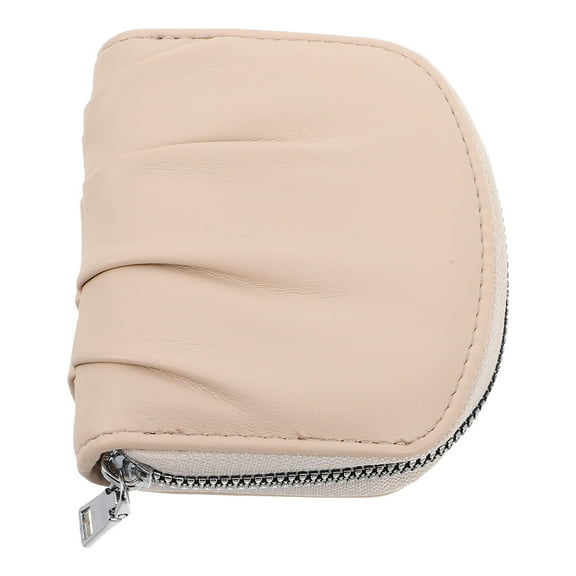 OUNONA Coin Purse Wallet Bag Change Pouch Key Holder Mini Pouch Change Wallet Jewelry Travel Case for Women White