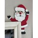 thumbnail image 1 of Adorno navideño para puerta - 2024 Muñeco de nieve Papá Noel Marco de puerta superior Decoración de esquina, Pintura de dibujos animados navideños Papá Noel Perro Reno Marco de esquina de puerta Decor, 1 of 2