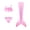 Pink, variant on 【Uhome】3-12Y Girls Mermaid Bathing Suit 3PCS Cute Ruffle Bikini Swimsuits with Fish Tail Kids Beach Swimwear