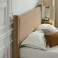 thumbnail image 4 of Modway Rael Performance Velvet Full Platform Bed in Taupe, 4 of 9