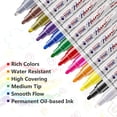 thumbnail image 2 of Bolígrafos de pintura TFIVE Never Fade, de secado rápido, permanentes, 12 colores, 2 of 7