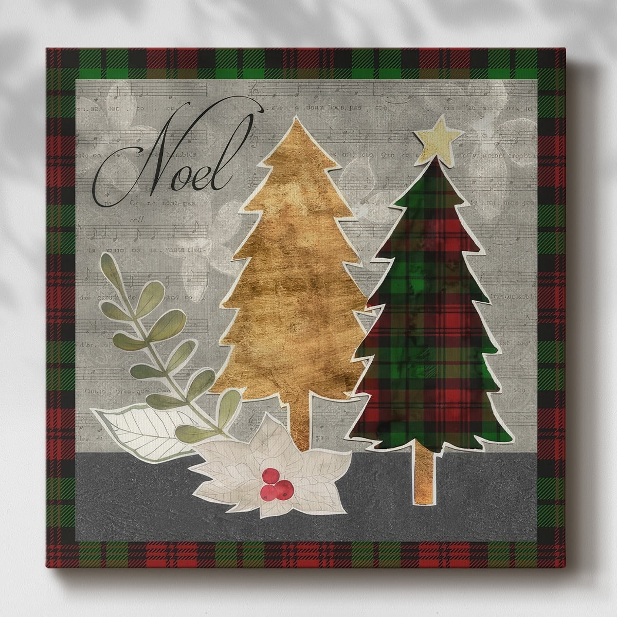 Collaged Christmas Collection B- Gallery Wrapped Canvas
