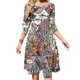 thumbnail image 1 of Inicio de Billy Strings Vestido acampanado Vestido de cuello cuadrado Vestido estampado de moda femenina elegante Inicio de Billy Strings, 1 of 6