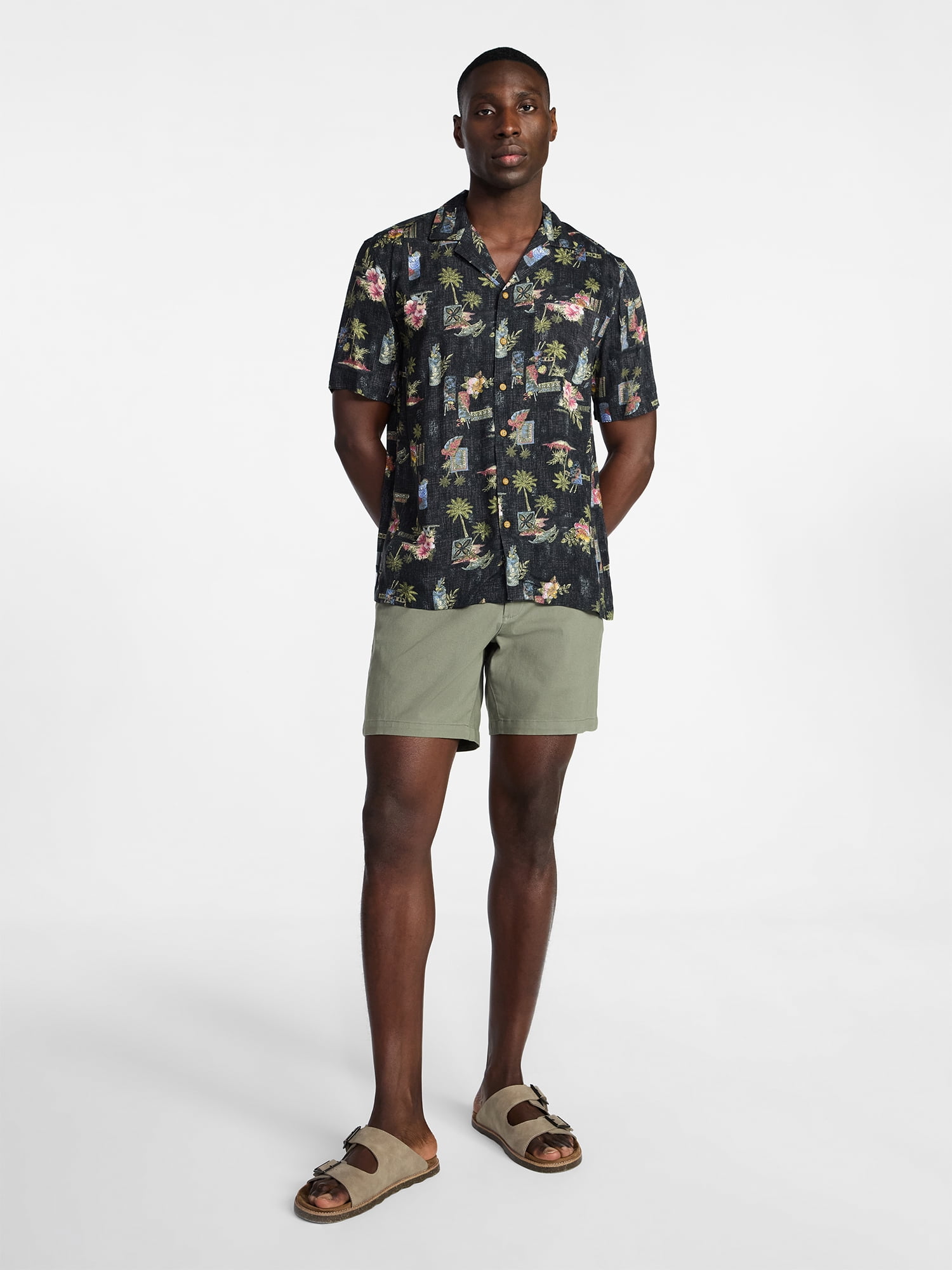 George Men's & Big Men's Modern Fit Flat Front Shorts, 5", 7", 9" Inseams, Sizes 28-54