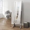 thumbnail image 1 of Posh Living Harper Full Length Jewelry  Mirror Border Lockable with LED Lights - Classic Silver, 1 of 8