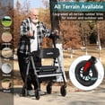 thumbnail image 5 of StrollAid Upright Walkers for Seniors, 450 lb Heavy Duty Stand Up Rollator Walker with Adjustable Soft Sponge Armsupport & Seat, Tall Standing Folding Rolling Walker with 8'' Wheel, Grey, 5 of 10