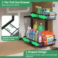 thumbnail image 6 of Under Sink Organizer 2 Packs, Pull Out Kitchen Sink Organizer, 2 Tier Slide Out Kitchen Organizers and Storage Bathroom Under Cabinet Storage Shelf, Black, 6 of 7