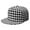 Checkered, variant on Checkered Trucker Hat - Trendy Flat Visor Cap for Casual Daily Wear | Vintage Checkerboard Pattern