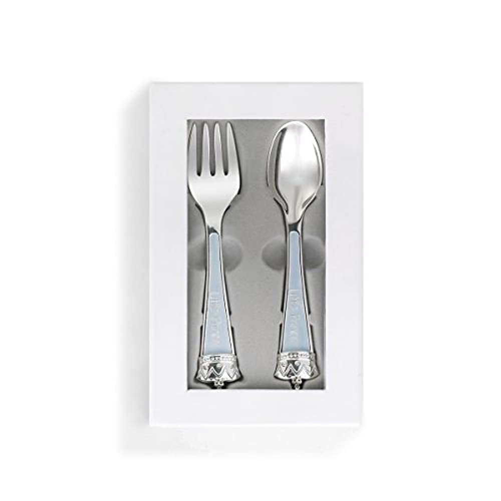 Little Prince Sky Blue Silver-Plated Children's Spoon & Fork Keepsake Gift Set Little Prince Sky Blue Silver-Plated Children's Spoon & Fork Keepsake Gift Set