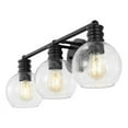 thumbnail image 6 of SAFAVIEH Sunetta 3-Light LED Black Iron Wall Sconce with Clear Shade, 6 of 7