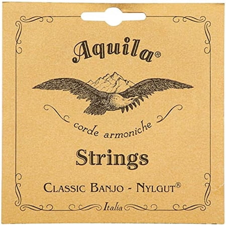 AQUILA Classic Banjo String Set, 6B, Light Tension, All Nylgut, Stability Feature