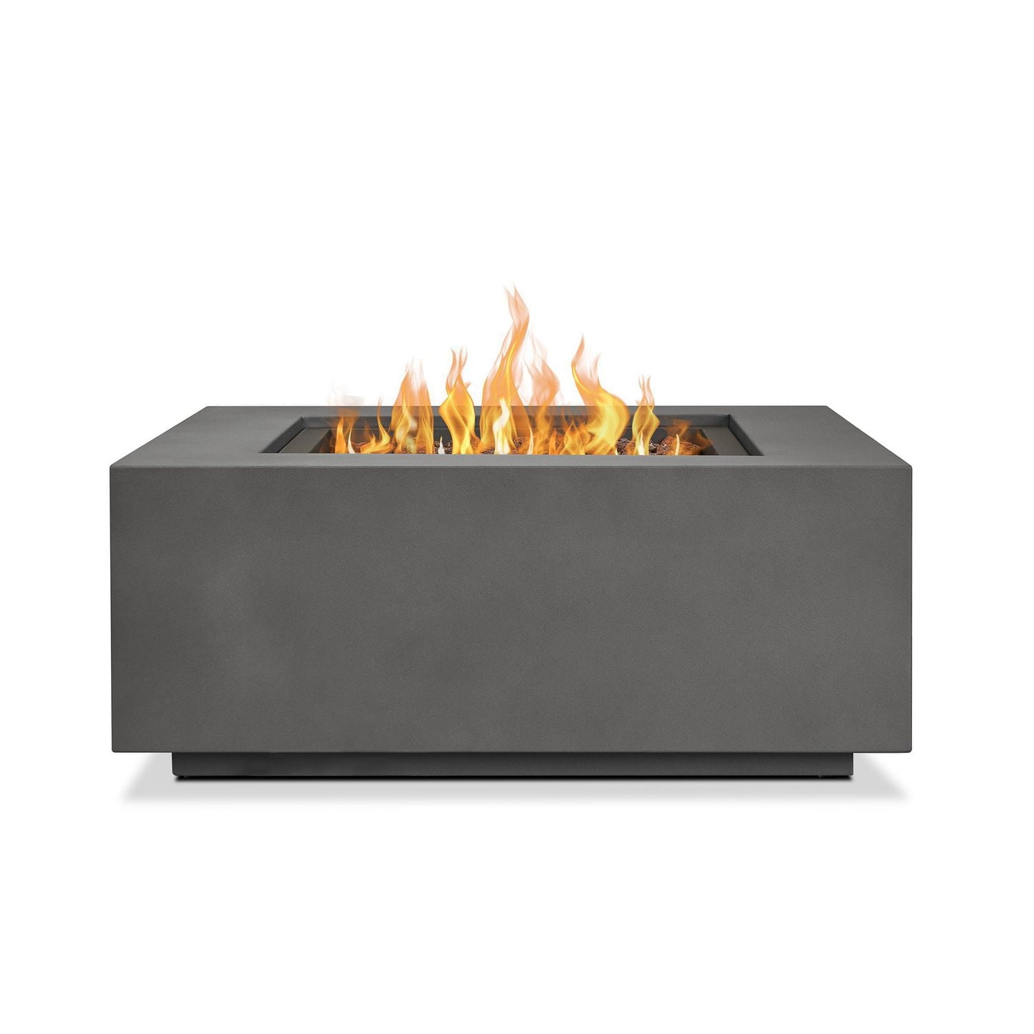 Aegean Square Propane Gas fire table in Weathered Slate with Natural Gas Conversion kit