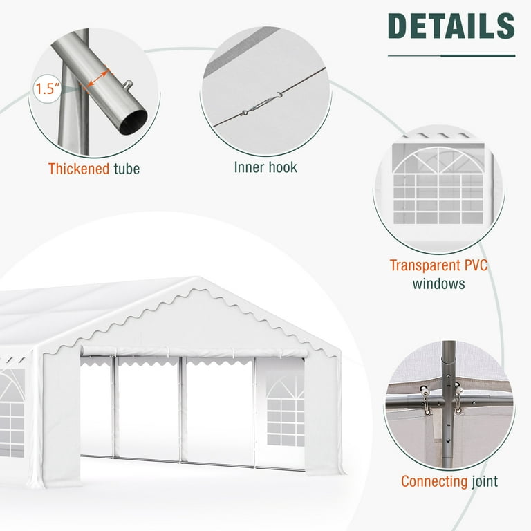 MF Studio 13'x26' Waterproof Canopy Party Tent with 8