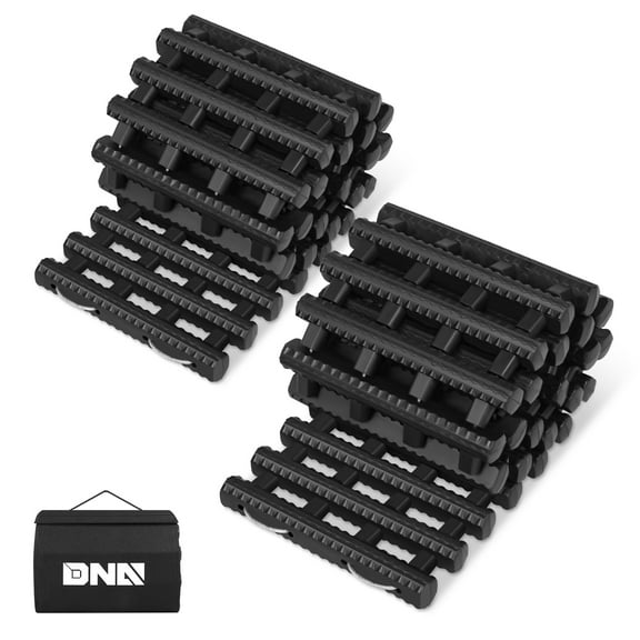 DNA MOTORING 32" Recovery Traction Tracks Mat Car Non-Slip Mat Off-Road Emergency Aid Devices For Snow, Ice, Mud, Sand 2PC