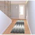 thumbnail image 2 of HomeRoots 511156 8 ft. Geometric Runner Rug, Gray & White, 2 of 5