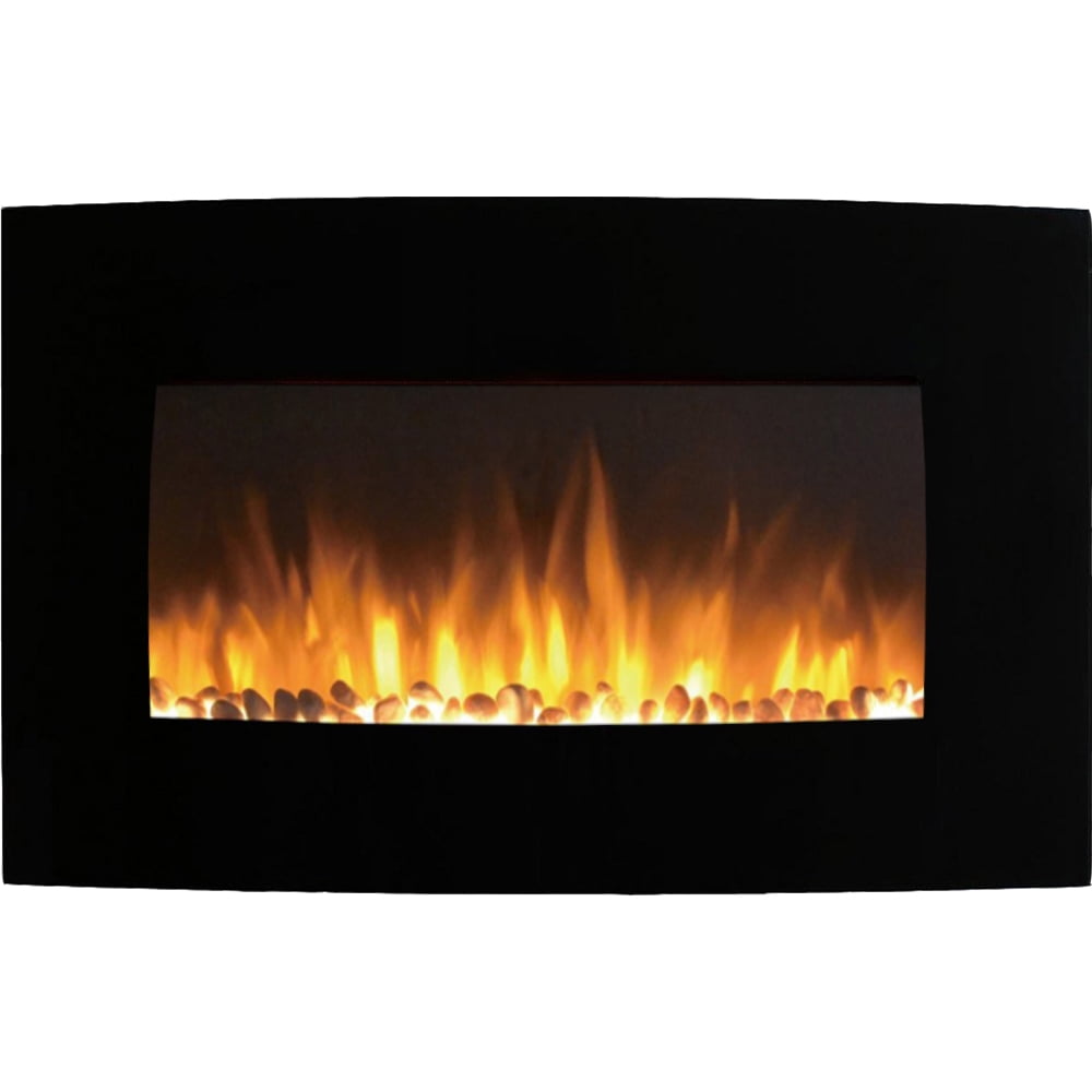 Regal Flame Broadway 35" Pebble Ventless Heater Electric Wall Mounted Fireplace Better than Wood Fireplaces, Gas Logs, Fireplace