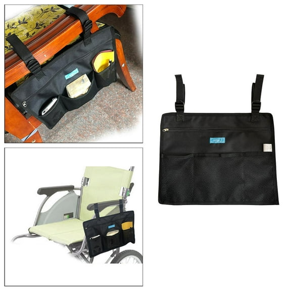 Universal Wheelchair Bag with Pockets Wheelchair Pouch Wheelchair Accessories Tote Bag Multi-Pockets for Elderly Wheelchairs